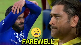 Virat Kohli couldnt control his tears during MS Dhonis farewell ceremony after winning RCB vs CSK [upl. by Orlantha]