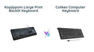 ⌨️ Keyboard Comparison Large Print Backlit vs Low Profile Chiclet [upl. by Oriaj774]