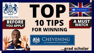 TOP 10 TIPS FOR WINNING CHEVENING SCHOLARSHIP  STEP BY STEP GUIDE [upl. by Kcirddahc958]