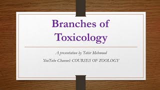 branches of toxicology [upl. by Ty694]