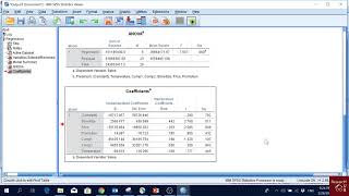 SPSS 15 Multiple Linear Regression OLS Estimation [upl. by Nagard867]