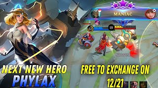 Next New Hero For Free Phylax Gameplay  Mobile Legends Bang Bang [upl. by Delwyn]