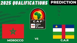 Central Africa Republic vs Morocco CAF Africa Nations Cup 2025 Qualifiers Match Preview Prediction [upl. by Airad]