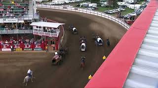 Historic night of Chuckwagon Racing on night 4 at the 87th Ponoka Stampede [upl. by Ahsoem380]