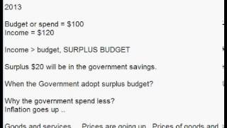 What is surplus budget Fiscal Policy Lecture Three [upl. by Eelreveb]