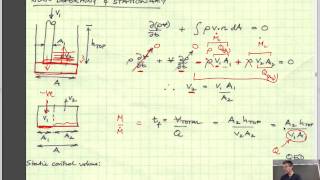 63 Conservation of Mass  Static Moving and Deforming Control Volumes [upl. by Nelac]