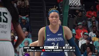 Minnesota Lynx vs New York Liberty vs WNBA Finals Game5 October 21 2024 2K25 [upl. by Earle]