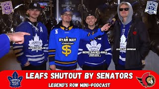 Embarrassing  Leafs 03 Senators  Legends Row Mini Pod [upl. by Marcoux]