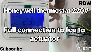 Honeywell thermostat 220v Fcu full wiringshotsytshortsrajudubaiwala [upl. by Papke]