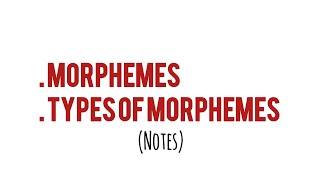 Morphemes and types of Morphemes in Linguistics ENG206 semester4 pu [upl. by Laurena]