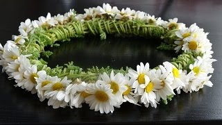 Papatyalardan Taç Yapımı Yeni  DIY Crown Made of Daises [upl. by Iruam847]