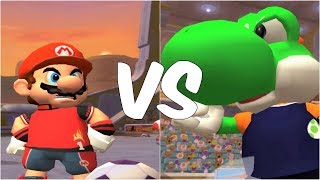 Super Mario Strikers  Mario vs Yoshi  GameCube Gameplay 720p60fps [upl. by Arednaxela34]