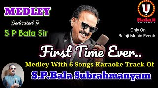 Medley Karaoke S P Bala Subrahmanyam  Popular amp Rare  Karaoke With Scrolling Hindi Lyrics  SPB [upl. by Hazel413]