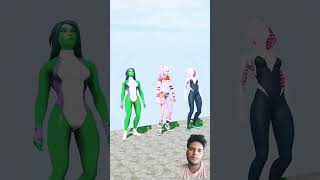 Who is stronger Hammerchallenge spider man vs Hulk vs joker gta spiderman shorts trending [upl. by Adna988]