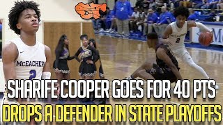 SHARIFE COOPER GOES FOR 40PTS amp DROPS DEFENDER IN STATE PLAYOFFS [upl. by Gierc576]