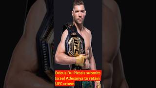 Dricus Du Plessis beats Israel Adesanya to retain UFC crown [upl. by Aicercal]