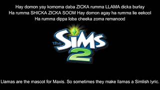 Shicka Zicka Soom by The Humble Brothers Simlish Original With Lyrics The Sims 2 Hip Hop [upl. by Kelsi]