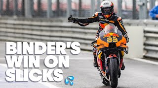 Brad Binder Wins The Most Exciting Wet MotoGP™ Race Ever On Slick Tires [upl. by Lertnom624]