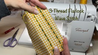 3 Thread Flatlock Wave Stitch on Baby Lock’s AMAZING Triumph Serger 🧵 [upl. by Polito]