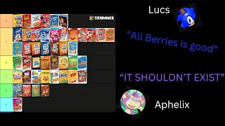 Cereal tier list ft aphelix [upl. by Anaik]