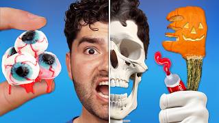 100 SATISFYING Spooky Snacks ASMR Mukbang Toothbrushing [upl. by Driscoll197]