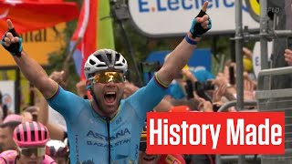 Mark Cavendish Makes History At Tour de France 2024 With 35th Career Stage Win [upl. by Moise469]