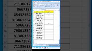 How to Count Mobile No Digits in MS Excel🔥Use Digits Formula in MS Excel🔥 [upl. by Behlau]