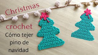 Cómo tejer pinos a crochet para navidad [upl. by Ernald]