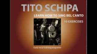 Tito Schipa  10 Exercises  How to sing Bel Canto [upl. by Odlabso163]