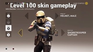 Rank 100 Skin Shoretrooper Captain Gameplay  EA Star Wars Battlefront [upl. by Levine]