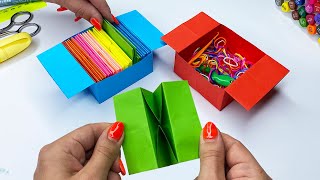 Оригами КОРОБОЧКА трансформер для мелочей БЕЗ КЛЕЯ  Origami BOX transformer for small things [upl. by Attenat]