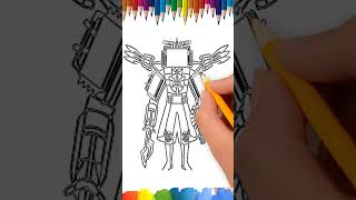 Vẽ titan tv man  How to draw titan tv man tvman titantv shorts [upl. by Erdnassak]