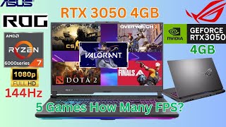 Asus ROG Strix Gaming G17 G713RCHX032W Ryzen 7 6800H RTX 3050 4GB 144 Hz 5VS5 Game How many FPS [upl. by Assirehc]