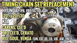 Hyundai i30 FD 14 timing chain replacement Suitable for Hyundai Kia gasoline engines [upl. by Uba]