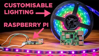 How To Use Addressable RGB WS2812B LED Strips With a Raspberry Pi Single Board Computer [upl. by Aihsined]