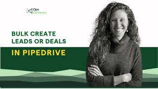 How to Bulk Create Leads or Deals in Pipedrive Using a Custom Field [upl. by Lavine]