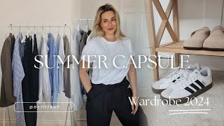 SUMMER CAPSULE WARDROBE 2024  Neutral minimal and effortless essentials [upl. by Nihi]