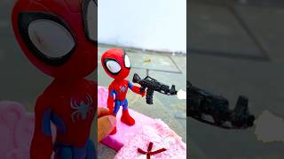 Baby Spiderman vs Venom Monster  Marvel Toys spiderman marvaltoys superman [upl. by Assenar515]