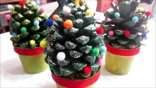 DIY  ALBERELLI DI NATALE CON LE PIGNE [upl. by Hugues]