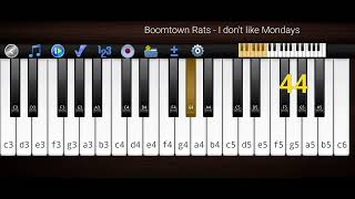 Boomtown Rats  I dont like Mondays by Piano 🎹 [upl. by Chill]