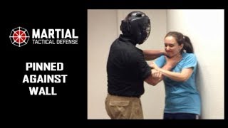 Womens self defense pinned against wall [upl. by Nortad]