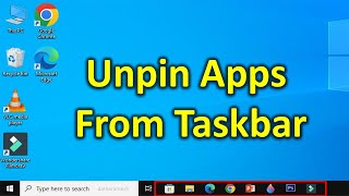 How to Unpin Apps from Taskbar In Windows [upl. by Beshore498]