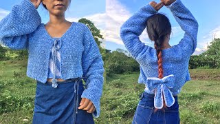 VELVET CROCHET CARDIGAN TUTORIAL  for any size [upl. by Inahteb]