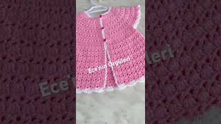 Crocheted Easy and Beautiful Baby Girl Vest PatternTığ işi Kolay ve Güzel Kız Bebek Yeleği yapılışı [upl. by Menard]