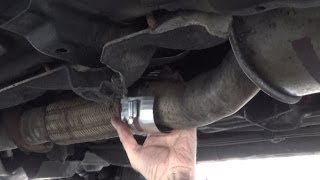 How to repair a hole  leak in exhaust pipe without dismantling [upl. by Lanette]