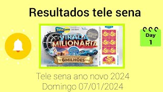 RESULTADO PARCIAL DA TELE SENA DE ANO NOVO 2024 DOMINGO 07012024 [upl. by Esinart]