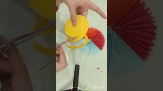 Paper flower fanfolding fanAmazing hacks craftideas artscraft1l8x shortviral [upl. by Dasteel]