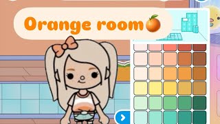 How to make a ORANGE ROOM🍊TOCA BOCA WORLD [upl. by Anneuq]