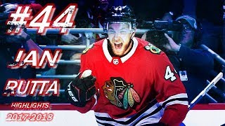 CHICAGO BLACKHAWKS 44 JAN RUTTA HIGHLIGHTS 1718 HD [upl. by Dadinirt]