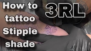 Stippling tattoo technique  whip shading tattoo tutorial  how to tattoo stipple shading 3RL 😎 [upl. by Anaela]